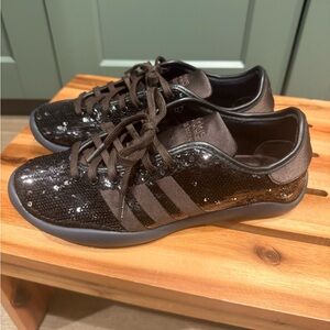 Adidas x WALES BONNER Lo Pro Sequin Sneakers in Core Black, Silver metallic